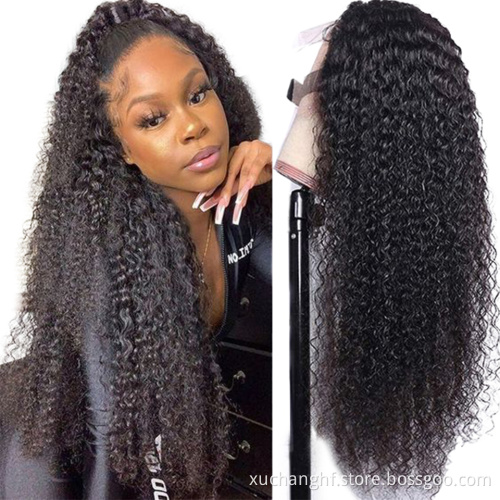 Cuticle Aligned virgin brazilian hair 3B Curly Hair Wigs transparent hd lace 6X6,5X5,4X4 lace closure wigs